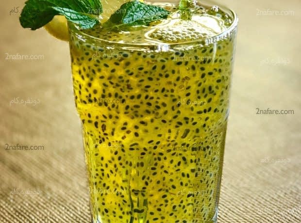 طرز تهیه شربت نعنا و تخم ریحون شربت نعناع و تخم ريحون