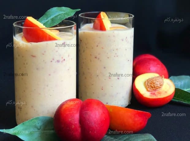 طرز تهیه اسموتی موز و هلو اسموتی موز و هلو