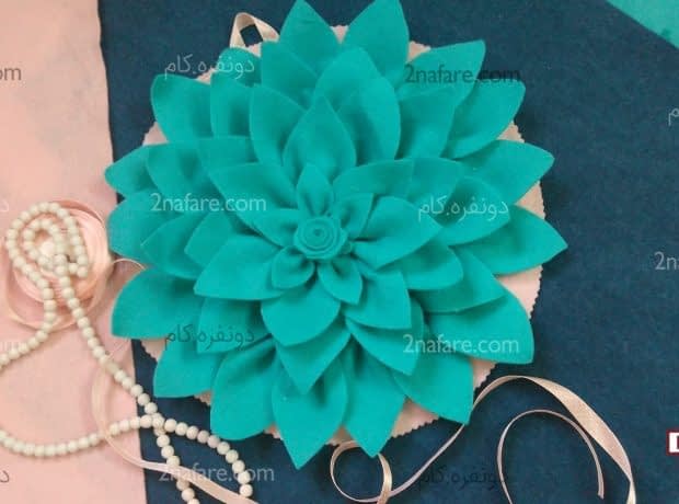 نحوه ی ساخت تابلو گل نمدی مرحله به مرحله تابلو گل