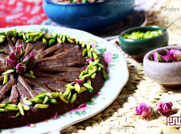 طرز تهیه حلوای کاکایویی مرحله به مرحله حلوای کاکائویی
