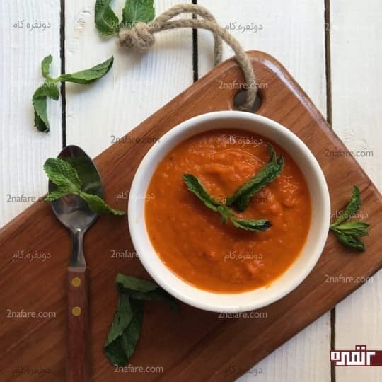 سس گوجه فرنگی با طعم سیر و فلفل