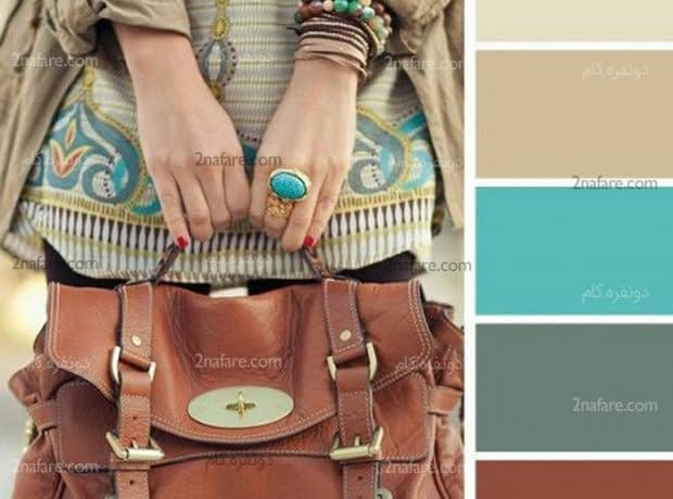 رنگهای مناسب برای ست کردن لباس قهوه ای قهوا ای آبی