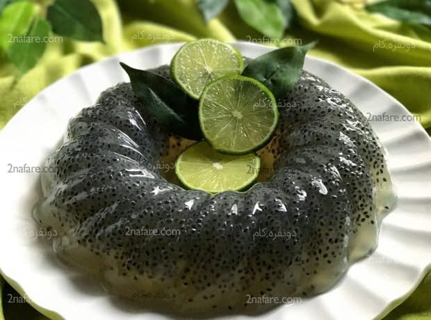 طرز تهیه ژله تخم شربتی و لیمو ژله تخم شربتی و لیمو