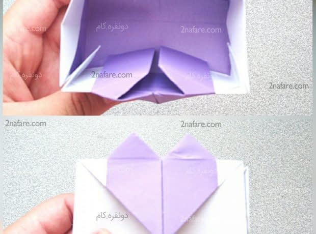 آموزش ساخت جعبه قلب اوریگامی