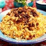 طرز تهیه رشته پلو با گوشت مرحله به مرحله