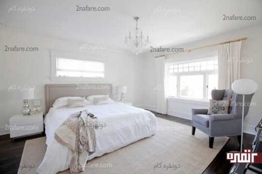 دیزاین سفید اتاق خواب