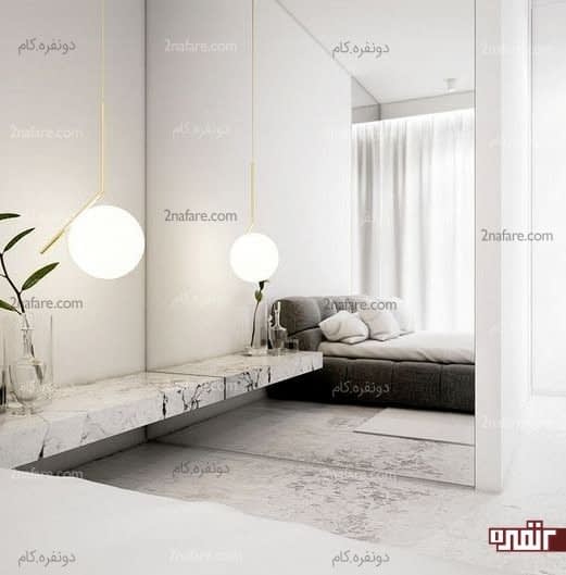 دیوار آینه ای مناسب برای اتاق خواب های کوچک