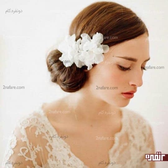 تور ساده ی عروس به شکل گل