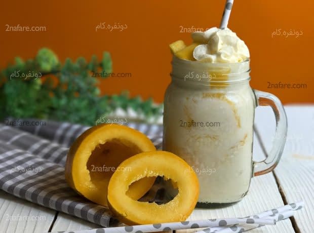 طرز تهیه میلک شیک انبه مرحله به مرحله میلک شیک انبه
