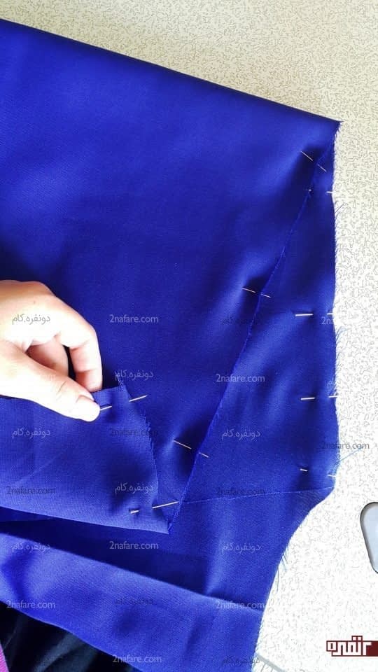 وصل کردن تکه های پارچه با سوزن