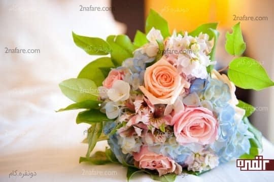 دسته گل رمانتیک با ترکیب هورتانسیا