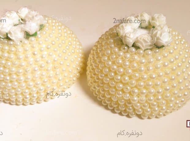 آموزش ساخت جاشمعی با مروارید جاشمعی مروارید