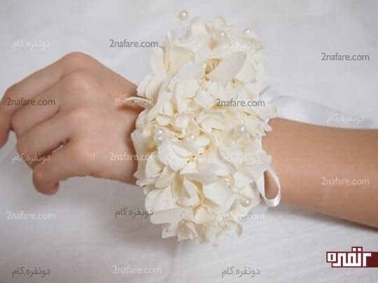 دسته گل مچی با گل هورتانسیا