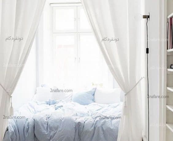 روتختی نرم و آبی رنگ برای اتاق خوابی آرامش بخش