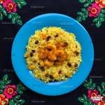 طرز تهیه میگو پلو با کشمش مرحله به مرحله