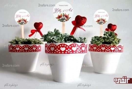 گیفت زیبای عروسی با تزیینات ساده و جذاب