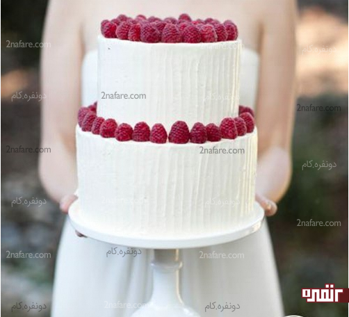 کیک عروسی با تزیین میوه