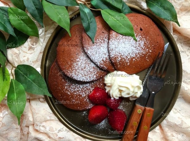 طرز تهیه پنکیک کاکائویی پنکیک کاکائویی