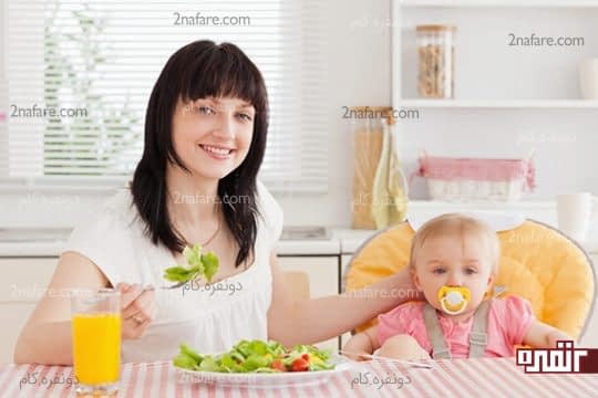 افزایش شیر مادر با مصرف میوه و سبزیجات