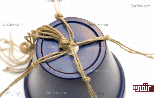 ایجاد اولین ردیف گره روی دسته های دوتایی کنفی
