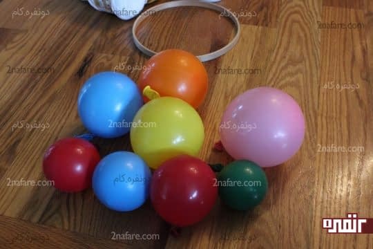 بادکردن بادکنکها در اندازه های متفاوت