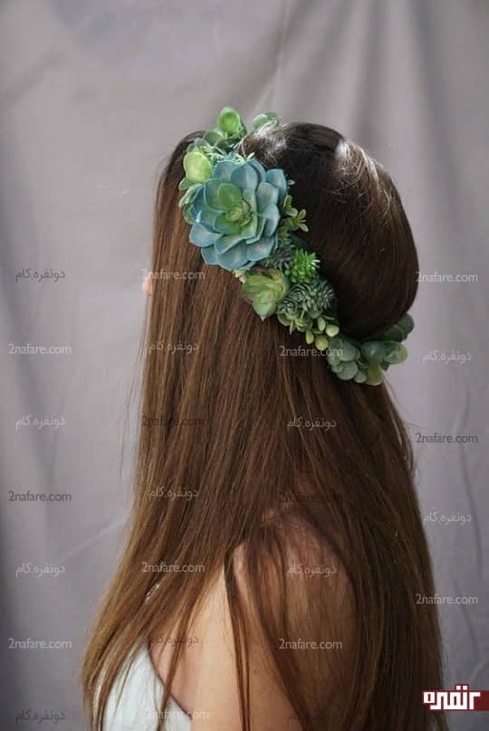 تاج عروس متفاوت با ساکولنت