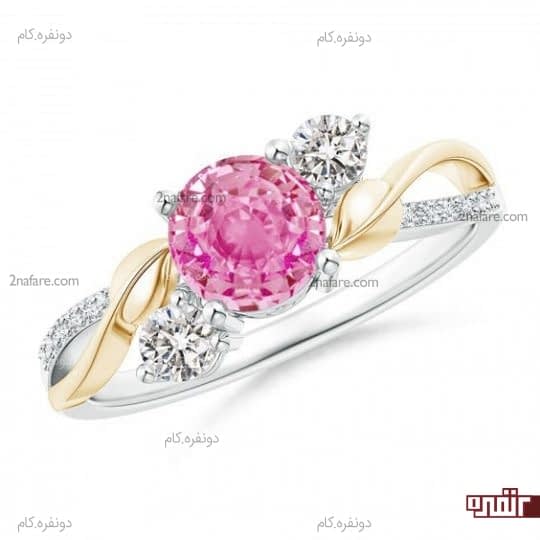 ترکیب رنگ زیبای نگین و رکاب انگشتر