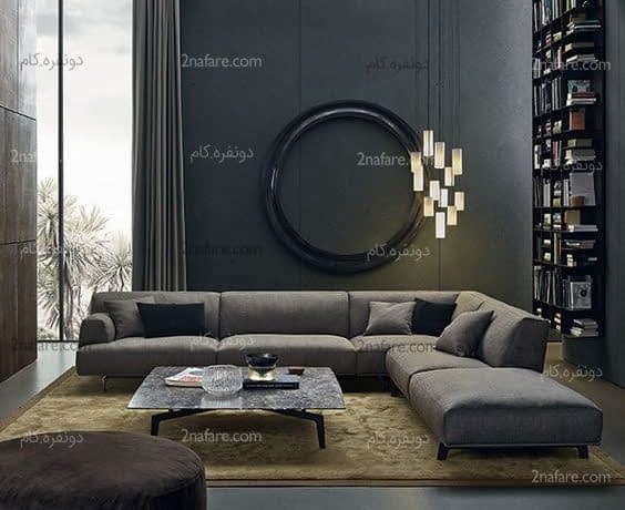 ترکیب زیبای رنگ ها در سبک مدرن برای اتاق نشیمن