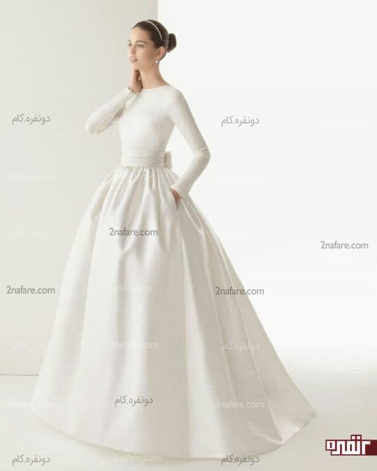 دامن ساتن چین دار