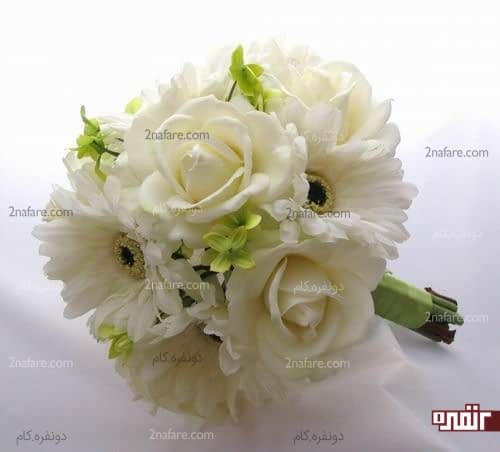 دسته گل سفید و زیبا
