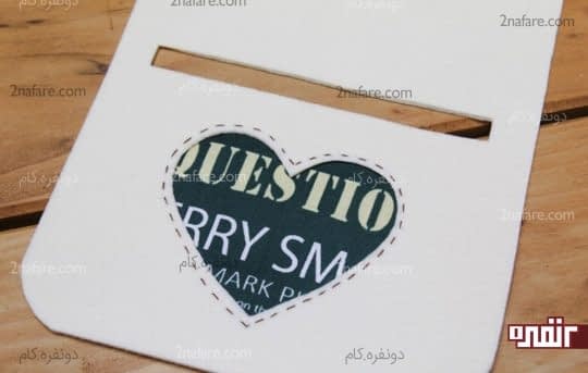 دوختن برچسب به کیف با کوک ساده