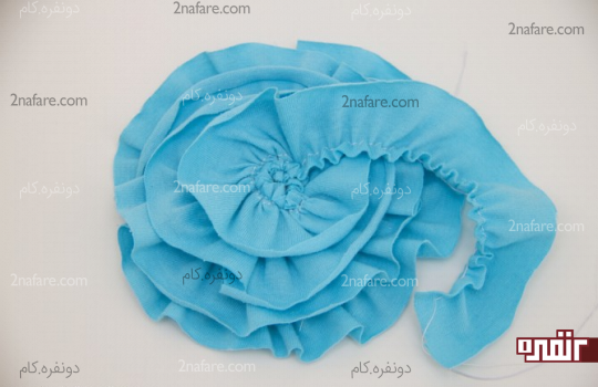 دوختن لایه های بعدی گل پارچه ای