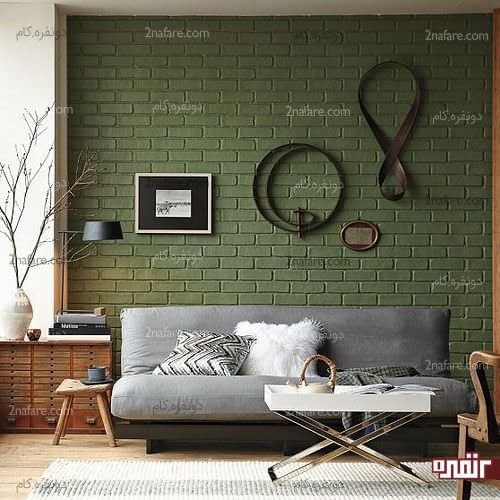 دیوار آجری سبز