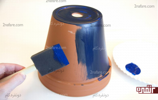 رنگ آمیزی گلدون