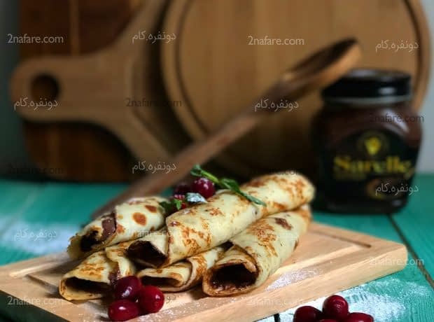 طرز تهیه رول کرپ شکلاتی رول کرپ