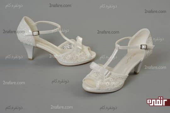 صندل عروس پاشنه کوتاه