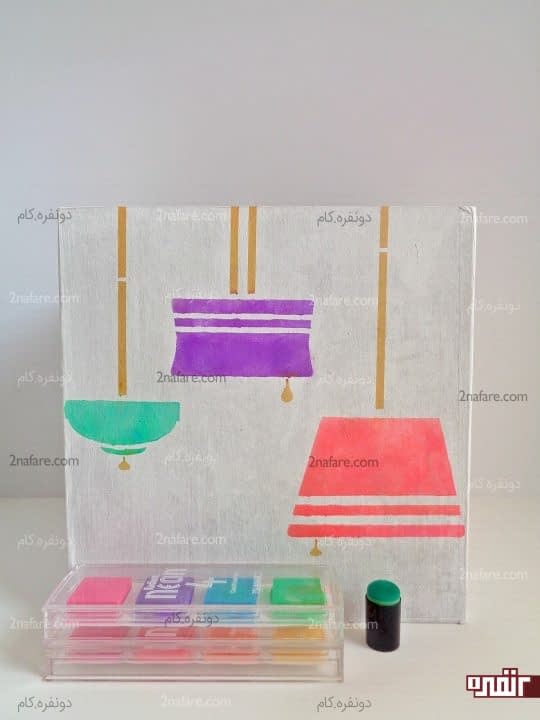 فیکس کردن الگو، رنگ آمیزی و جداسازی الگو از کار