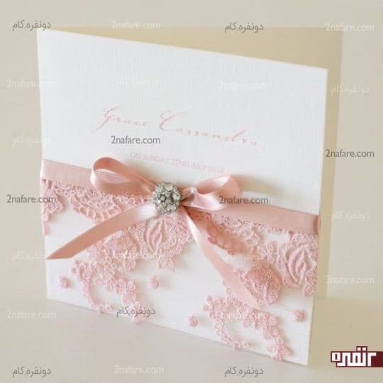 کارت عروسی با تور گلدار