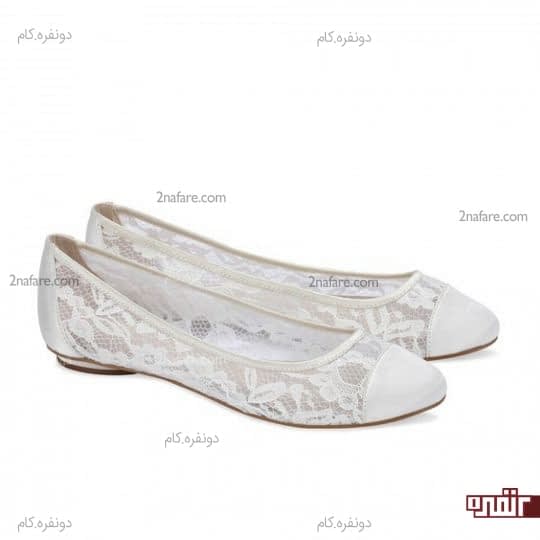 کفش تخت و بدون پاشنه و راحت برای عروس
