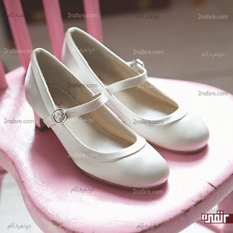 کفش عروس با پاشنه کوتاه