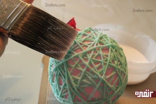 کل سطح بادکنکهای کامواپیچ رو با محلول بپوشونید