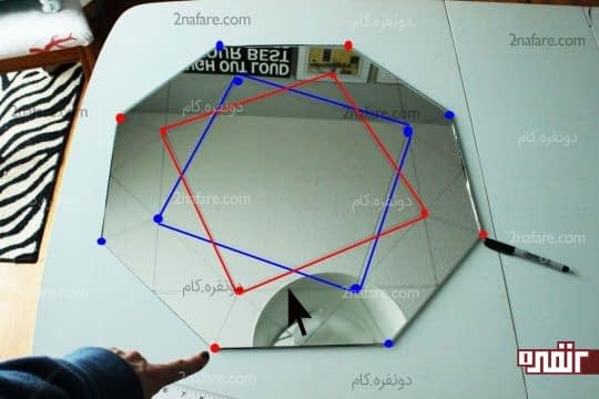 حذف خطوط صافی که روبروی اضلاع هشت ضلعی قرار دارند
