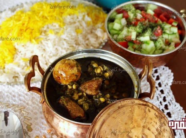 طرز تهیه خورشت قرمه سبزی دامغانی خورش قرمه دامغانی
