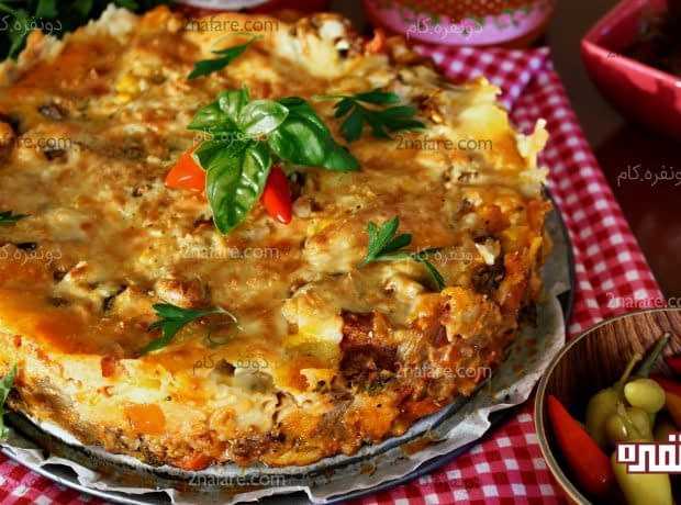 طرز تهیه پای سبزیجات مرحله به مرحله پای سبزیجات
