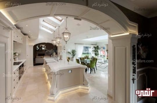 آشپزخانه ای روشن و دارای نور کافی