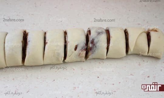برش دادن خمیر به صورت یک اندازه