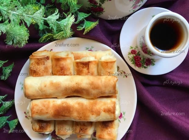 طرز تهیه بورک پنیر مرحله به مرحله بورک پنیر