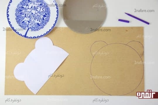 ترسیم شکل سر حیوانات روی چوب یا فوم
