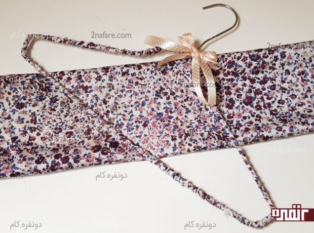 تزیین چوب لباسی با پارچه تزیین چوب لباسی