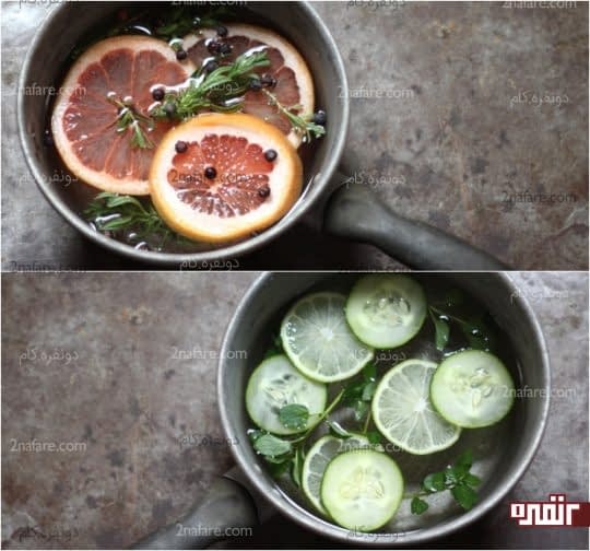 جوشاندن میوه ها برای تمیزی هوای آَشپزخانه